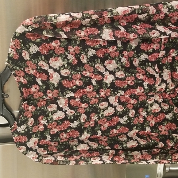 💕VICI💕 Floral Ruched Long Sleeve Minidress ~ Black Floral Print XL NWOT - Picture 10 of 14